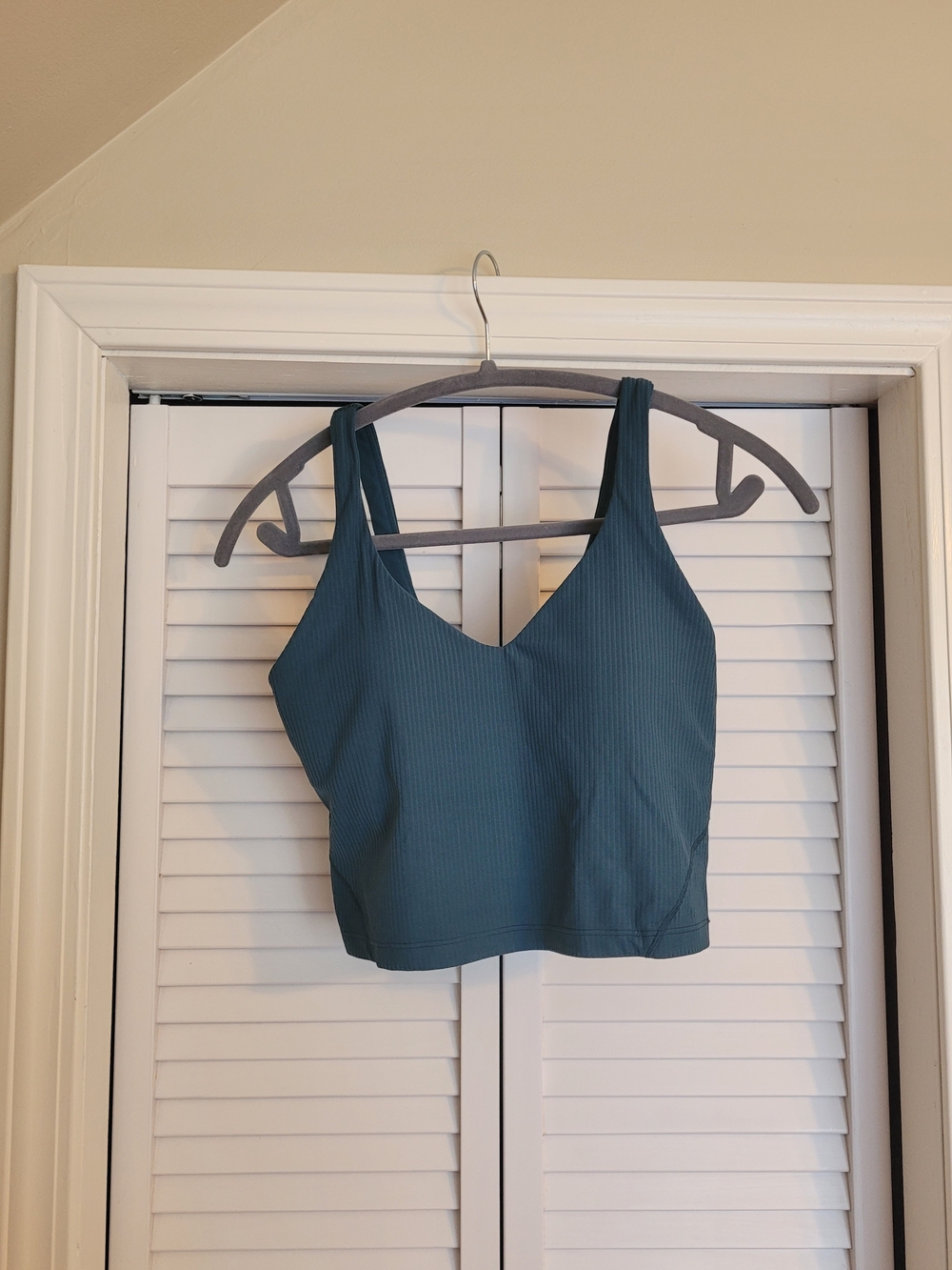 Lululemon Athletica Ribbed Teal Blue Cropped Align Tank Top - Size 6